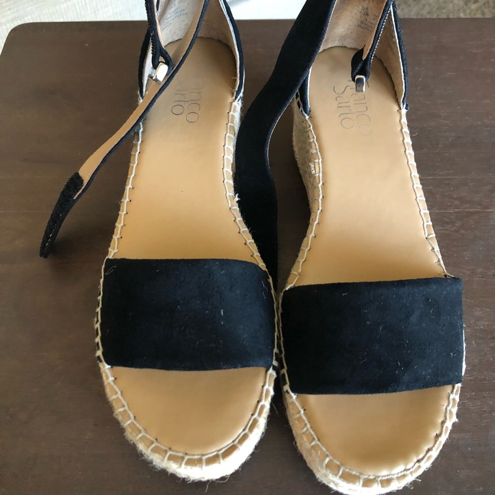 Black Franco Sarto Platform Wedges